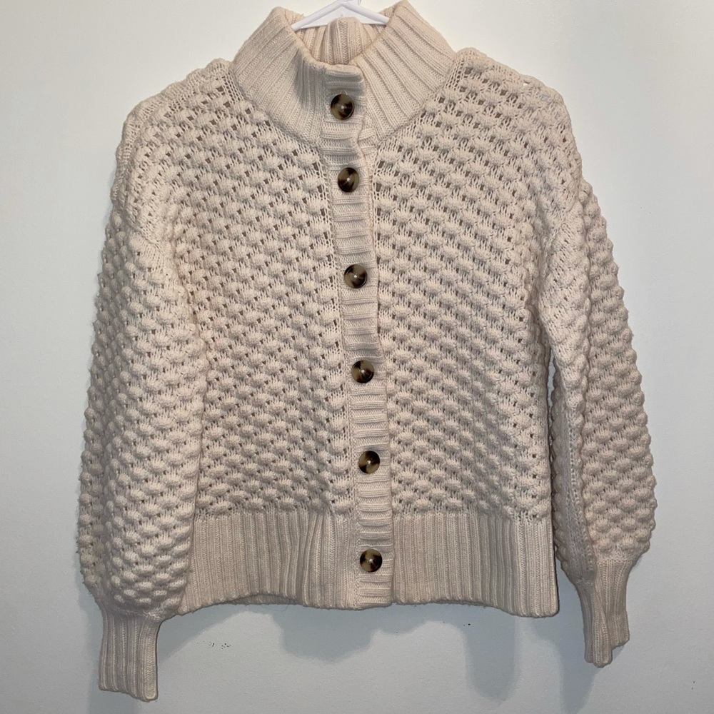 Madewell button down bomber sweater